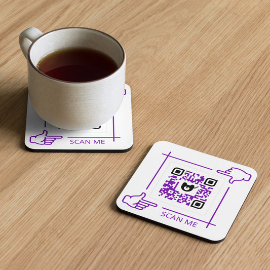 QR code Cork-back coaster (each)